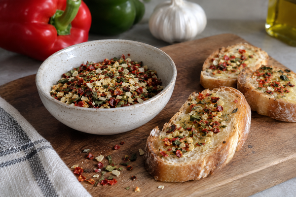 Rustieke bruschetta met kruidenmix